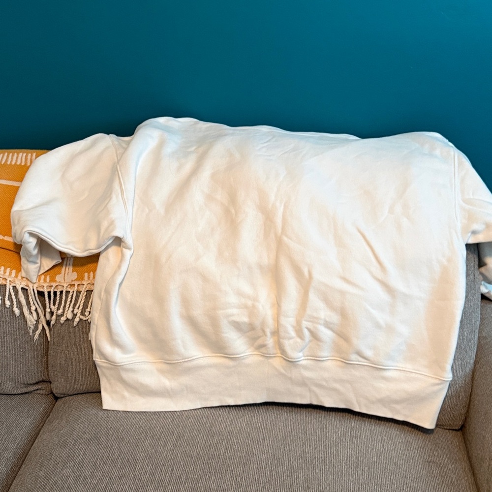 Free People White Sprint To the Finish Hoodie - Picture 4 of 6